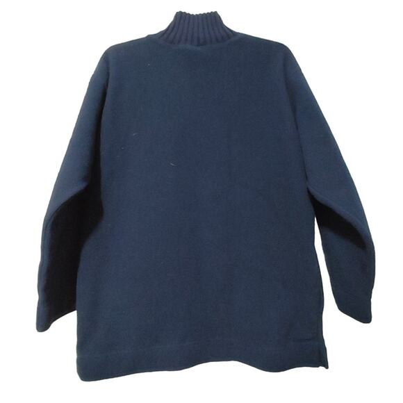 Disney Mickey Mouse Christmas Snowflake Quarter Zip Fleece Sweater Blue Womens S - Picture 2 of 7